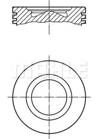 Resim MAHLE 007PI00170000 Piston+Segman Std 88 Mm (Fiat: Ducato 120-130 2.3 Jtd Euro 5 R.: Master III 2.3 Dci IVeco) 1017002AA 500055511 (WY512926) 