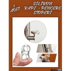 Resim Keskon 4 Lü Paket Kapı Pencere Stoperi Silikon ( Toplam 4 Adet ) | Duvar Koruyucu Tampon | Kapı Arkası Çarpma Önleyici 