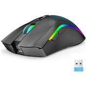Resim Rogfer Hxsj T69 4800dpı Rgb 2.4ghz Kablosuz Fare Siyah Diğer - Black Diğer 