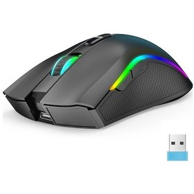 Resim Rogfer Hxsj T69 4800dpı Rgb 2.4ghz Kablosuz Fare Siyah Diğer - Black Diğer 