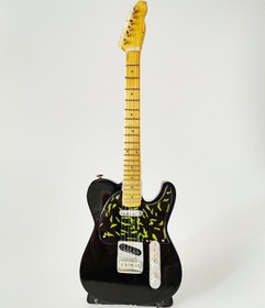 Resim El Yapımı 1/4 Ölçek Minyatür Elektro Gitar Telecaster Black 