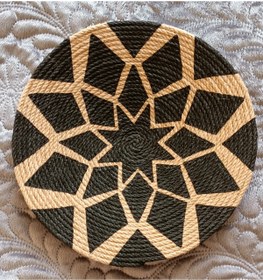 Resim Toprak Design Bohem Hasır Duvar Tabağı, Afrikan Duvar Tabağı 