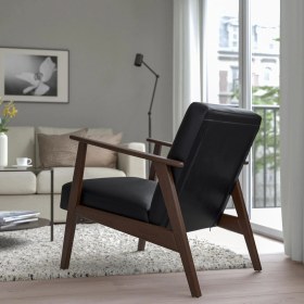 Resim IKEA Siyah Şık Kanepe - Tekli Koltuk 
