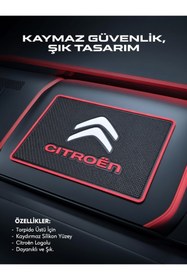 Resim sahmeran oto aksesuar Kupon Kaydırmaz Torpido Pedi - Kupon Kırmızı Yazılı Siyah Kaydırmaz Ped 