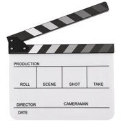 Resim Yaozixa Beyaz Akrilik Ve Ahşap Sinema Klap Tahtası - İngilizce Model 3 - 30x24.5x1.8cm 