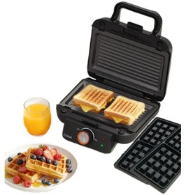 Resim Kiwi KSM-2432 Çıkarılabilir Plakalı Waffle Makinesi + Tost Plakası 