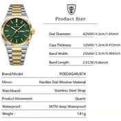 Resim Fochsia Poedagar Klasik Kuvars Erkek Kol Saati Paslanmaz Çelik Yeşil Kadın & Altın 874 All Golden6 Diğer 