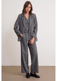 Resim Mixray 4745 Kadın Oversize Blazer Ceket Antrasit 