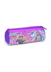 Resim Coral High Kids Pembe Mor Fashion Girl Desenli Üç Bölmeli Kalem Çantası 22055 