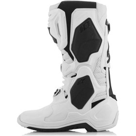 Resim Alpinestars TECH 10 Supervented Kros Motosiklet Botu Beyaz Siyah 