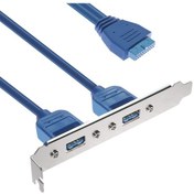 Resim 19 pin USB 3.0 arka Panel genişleme braketi 2 port usb çoklayıcı 19 pin USB 3.0 arka Panel genişleme braketi 2 port usb çoklayıcı