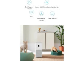 Resim Xiaomi 43M² Yatak ve Çalışma Odası Uyumlu Sessiz Hava Temizleyici Wi-Fi ve Sesli Komut Destekli, Alerjenlere Karşı Etkili 
