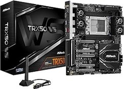 Resim ASRock TRX50 WS WiFi EATX Anakart AMD sTR5 Ryzen Threadripper 7000, DDR5, 2x M.2 SSD, MCIO, SlimSAS, WiFi 6E, 10GbE LAN 