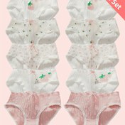 Resim 10 adet Kadınların Baskılı Kurdele Detaylı İç Çamaşırı - Yumuşak Elastik Konfor, Sevimli Zarif Tasarım, Sadece Elde Yıkama, %95 Spandeks %5 Hafif Kasa Giyim, Rahat İç Çamaşırı | Kaliteli El Sanatları 