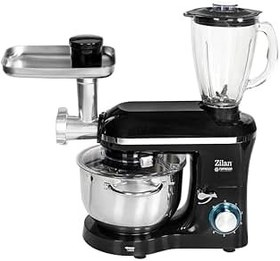 Resim ZLN1772 Pro Şef Çok Fonksiyonlu Stand Mikser (Kıyma Hamur Blender| 5.5L Paslanmaz Çelik Kase | 1.5L Cam Blender | 1400W 