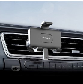 Resim Lenyes Cr196 360 Dönebilen Havalandırma Tasarım Araç Telefon Tutucu Siyah 