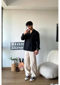 Resim Flaw Chill Cozy Relax Fit Gömlek Siyah-14292 Siyah 