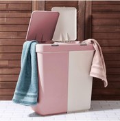 Resim Motek Duo Dokunmatik Laundry Çamaşır Sepeti 80 Litre Pudra Beyaz 