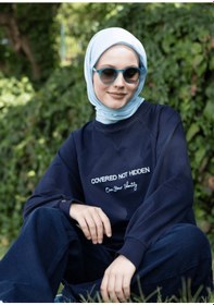 Resim Mayovera Tesettür Eşofman Üstü- Not Hidden Lacivert 