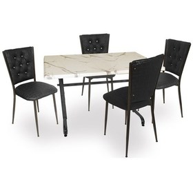 Resim Beymobilya Valerya Werzalit - Kapitoneli Masa Takımı (70X120) (533662775) 