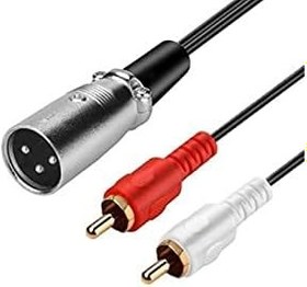 Resim YKA Xlr Erkek -2 Rca Erkek Kablo 3 metre 