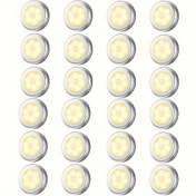 Resim 6/12/18/24 adet Hareket Sensörlü Puck Işıkları, Pil ile Çalışan LED Gece Lambası Adım Işıkları, Merdiven Dolap Işığı, Her Yere Yapışan Lamba, Ev, Mutfak, Hol, Dolap, Dolap, Merdiven, Banyo Puck Işıkları Pil ile Çalışır 