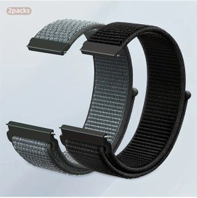 Resim Sunshine022 2 Adet 20mm Nylon Saat Kayışı Hızlı Çıkarılabilir Esnek Kol Bandı Mixed Color 