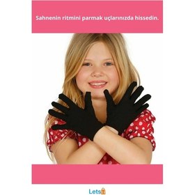 Resim Letsii Siyah Likralı Esnek Bando Gösteri Eldiveni 10 Çift Çok Renkli 