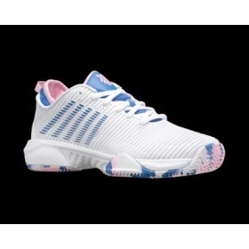 Resim K-Swiss Hypercourt Supreme Hb Kadın Tenis Ayakkabısı Düz Kauçuk Tabanlı Renkli Sentetik Deri 
