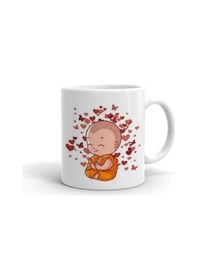 Resim Küçük Budha Baskılı Kupa/bardak Beyaz 