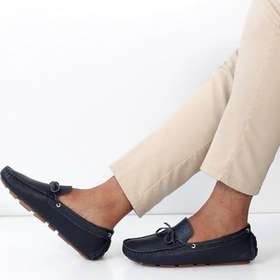 Resim Erkek Lacivert Deri Loafer 