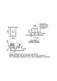 Resim VitrA Metropole Rim-ex Kanalsız Asma Klozet 7672B003-1684 
