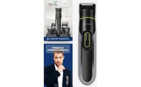 Resim Çok Fonksiyonlu Erkek Bakım Seti, 17 Kademeli, 10'lu, Siyah 