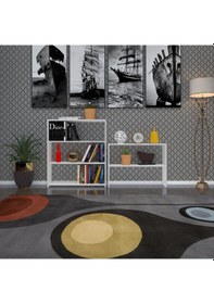 Resim Kenzlife Kitaplık Süper Ga 150*80*19 Byz 5 Katlı Tek Bölme Çift Bölme Opsiyonlu Ofis Mutfak Banyo Dolabı Arkalıksız Çok Renkli 