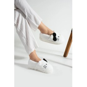 Resim Kadın Yumuşak Tüylü Peluş Panduf Terlik Ev Panduf 