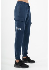 Resim Maraton Sportswear Comfort Kadın Dönüşlü Paça Basic Navy Eşofman Altı 22974-navy Lacivert 