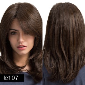 Resim JONRENAU Elyaf Sentetik Platin Sarışın Saç Uzun Doğal Dalga Ombre Kahverengi Karışık Renk - LC170-hun / 16inches / Netherlands 