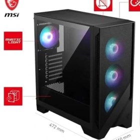 Resim Msı Mag Forge 320R Aırflow Temperli Cam 4X120MM Argb Fan Atx Gaming Bilgisayar Kasası 