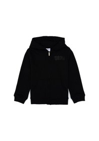 Resim U.S. Polo Assn. Kız Çocuk Siyah Kapüşonlu Fermuarlı Basic Sweatshirt 50316837-VR046 