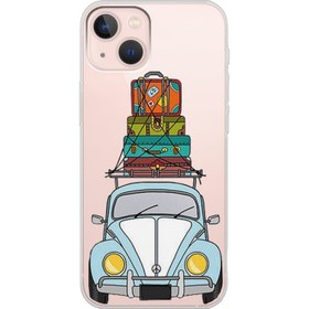 Resim Apple iPhone 13 Tatil Araba Tasarımlı Telefon Kılıfı 