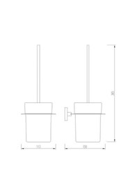 Resim Fontana Tuvalet Fırçası Krom Fc-50104 Krom 