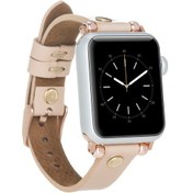 Resim Bouletta iOS Uyumlu Watch Deri Kordon 38-40-41Mm Ferro Gold Trok Ten 