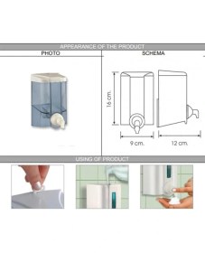 Resim Omnipazar Vialli F2t Köpük Sabun Dispenseri Hazneli Şeffaf 500 Ml 