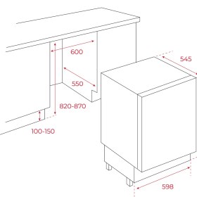 Resim Teka Rsf 41150 Bu Ankastre Tezgahaltı Dondurucu 113510000 
