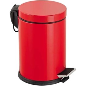 Resim Vinoks Premium Serisi 3 Litre Hacimli Paslanmaz Banyo-Mutfak Pedallı Çöp Kovası Kırmızı, 3 Litre 