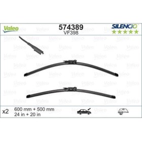 Resim Valeo 574389 Cam Silgi Süpürgesi Freelander Sılencıo Flat Blade X2 Vm398 Uyumlu 