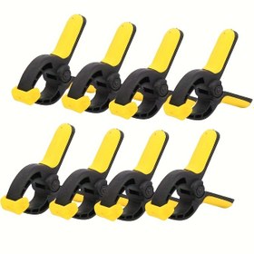 Resim Ağır Hizmet Tipi Bahar Klipsleri, Büyük Plastik Klipsler, Ahşap İşleri, El Sanatları, Arka Planlar ve Havuz Kapakları için Uygun, Paslanmaz, Çıkarılamayan Çene Pedleri ile 