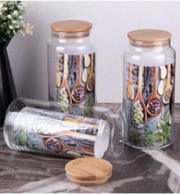 Resim Gönül Gnl2737 Bambu Kapaklı Cam Kavanoz 1100 Cc 1 Adet Şeffaf 