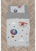 Resim Mekta Home Bebek Ve Çocuk Odası Uçak Ve Uçan Balon Desenli Nevresim Takımı 