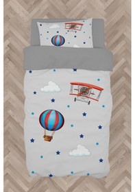 Resim Mekta Home Bebek Ve Çocuk Odası Uçak Ve Uçan Balon Desenli Nevresim Takımı 